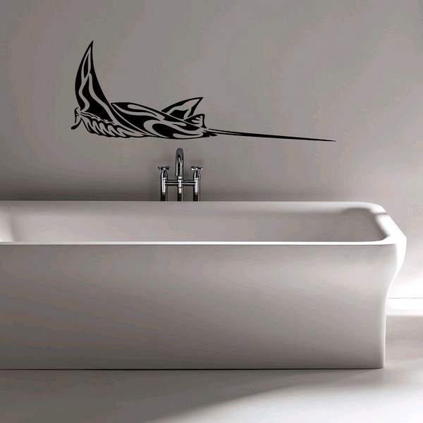 Voorbeeld van de muur stickers: Raie Manta Tribal